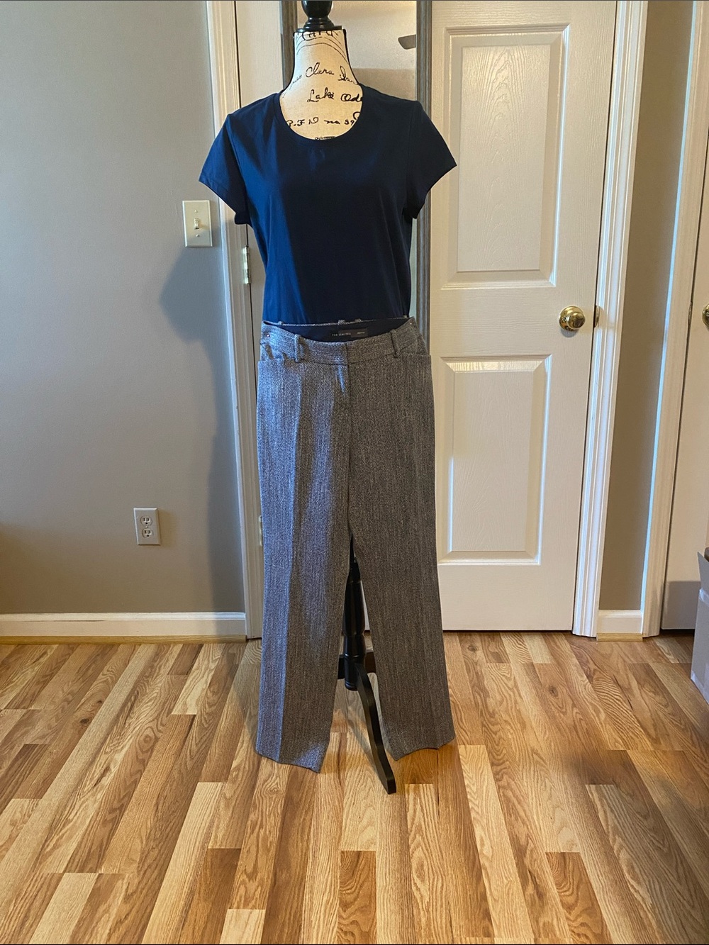 The Limited Navy Tweed Drew Fit Dress Pants for Fall/Winter